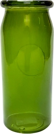 Ваза стеклянная Эден зеленая 7,5х18 см