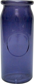 Ваза стеклянная Эден синяя 7,5х18 см