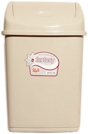 Мусорный контейнер DDSTYLE Фантазия 18 л пластик бежевый