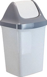 Мусорное ведро IDEA Свинг пластик мрамор 9 л