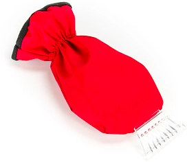 Скребок для льда с варежкой 225012 красный