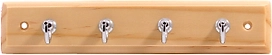 Вешалка для ключей Larvij 4 крючка сосна 4х22 см