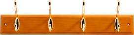 Вешалка Larvij 4 двойных крючка темная сосна 7х40 см