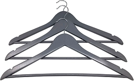 Набор вешалок-плечиков серые 44,5х23 см 3 шт