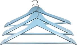 Набор вешалок-плечиков голубые 44,5х23 см 3 шт