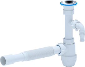 Сифон для раковины АНИ пласт 1 1/4" 32 мм с отводом