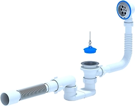 Сифон для ванны АНИ Пласт 1 1/2" 40 мм со встроенным ситом