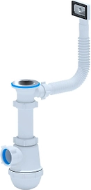 Сифон для мойки АНИ Пласт 1 1/2" 40 мм со сливом-переливом