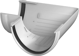 Угол желоба ТЕХНОНИКОЛЬ Architect RAL 9010 d125/82 мм