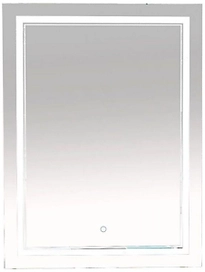 Зеркало для ванной MISTY Неон П-НЕО060080-2ПР с подсветкой белое 80х60 см
