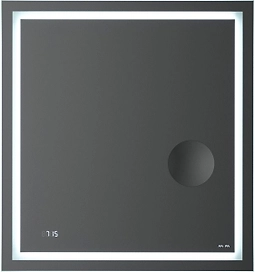 Зеркало AM.PM Gem с Led-подсветкой часами и косметическим зеркалом 65 см