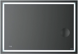 Зеркало AM.PM Gem с Led-подсветкой часами и косметическим зеркалом 100 см