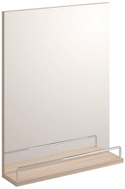 Зеркало для ванной Cersanit Smart 65х50 см с полкой светлый ясень