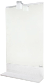 Зеркало для ванной AQUATON Бекка 50х85 см с подсветкой и полкой дуб сомерсет