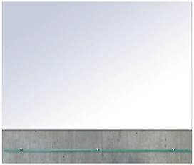 Зеркало для ванной SANITA LUXE Star 60,8х80,8 см с полкой бетон