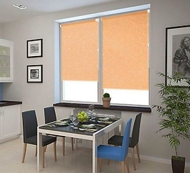 Рулонные шторы Уют Фрост 60х175 см персиковые