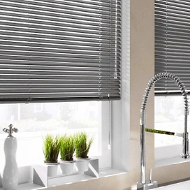 Жалюзи ЭСКАР аллюминевые 100х160 см серебро