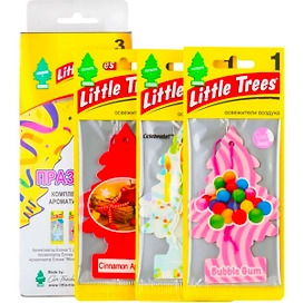 Комплект ароматизаторов Little Trees (3 шт.) ёлочка "Праздник"
