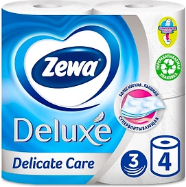 Туалетная Бумага ZEWA Deluxe 25 м 3-ух слойная 4 рулона