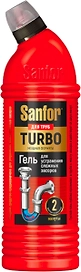 Средство для избавления от засоров Sanfor TURBO 0,75 л