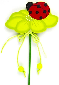 Топпер для декора цветок зеленый 8х20 см FH21043G