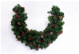 Гирлянда с шишками и ягодами ПВХ 120 см