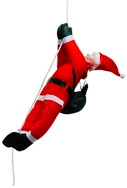 Фигура Дед Мороз на веревке полиэстер 90 см