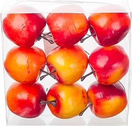 Набор яблок красно-оранжевых 5 cм 9 шт