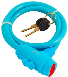 Велосипедный замок НОРА-М №33 ф10х1000 мм голубой