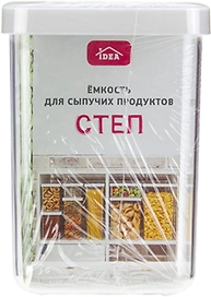 Емкость для сыпучих продуктов IDEA М 1292 белый 1 л