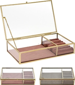 Шкатулка для ювелирных украшений стекло в ассортименте