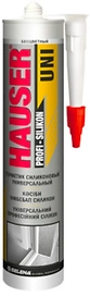 Герметик силиконовый универсальный HAUSER прозрачный 260 мл