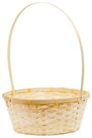 Корзина бамбук с ручкой D31 H30