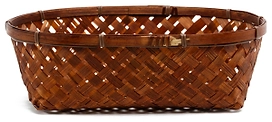 Корзина бамбук без ручки коричневая 30x20x9,5 см