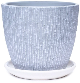 Горшок бетонный маракуйя серый D12H10