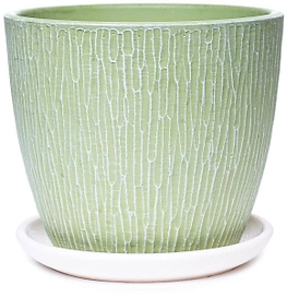 Горшок бетонный маракуйя оливковый D15н13