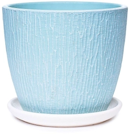 Горшок бетонный маракуйя бирюзовый D12H10