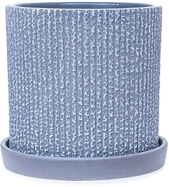 Горшок бетонный вельвет серый D15 c2