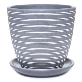 Горшок керамический Саксония серый D21 H19