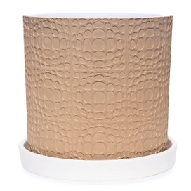 Горшок бетонный иллюзия теракотовый D14 H15