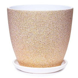 Горшок бетонный гранит агат D18 H15