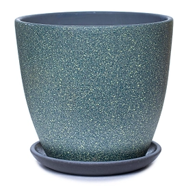 Горшок бетонный гранит изумруд D18 H15