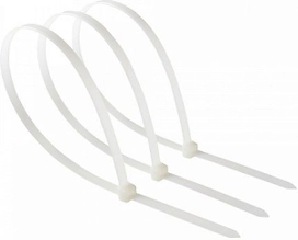 Хомут-стяжка 3,0х150 белый (нейлон) 100шт - пакет Tech-Krep