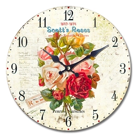 Часы настенные цветы D33,5 122206