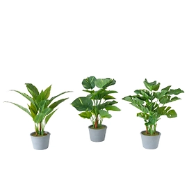 Монстера искусственное в горшке в ассортименте 35 см