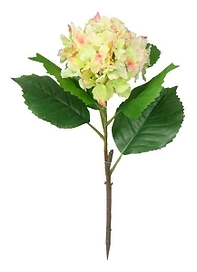 Искусственный цветок гортензия 50 см кремово-розовая