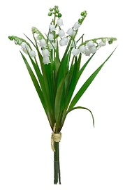 Искусственный цветок ландыш 30 см белый
