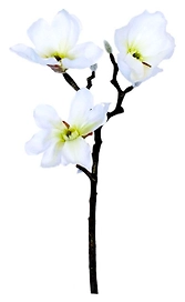 Искусственный цветок магнолия 55 см белый