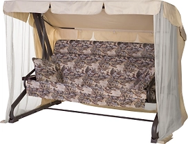 Качели садовые Удачная мебель Корфу шоколад 224х150 см