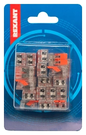 Клемма REXANT рычажковая 2 провода 4 кв.мм 20 шт